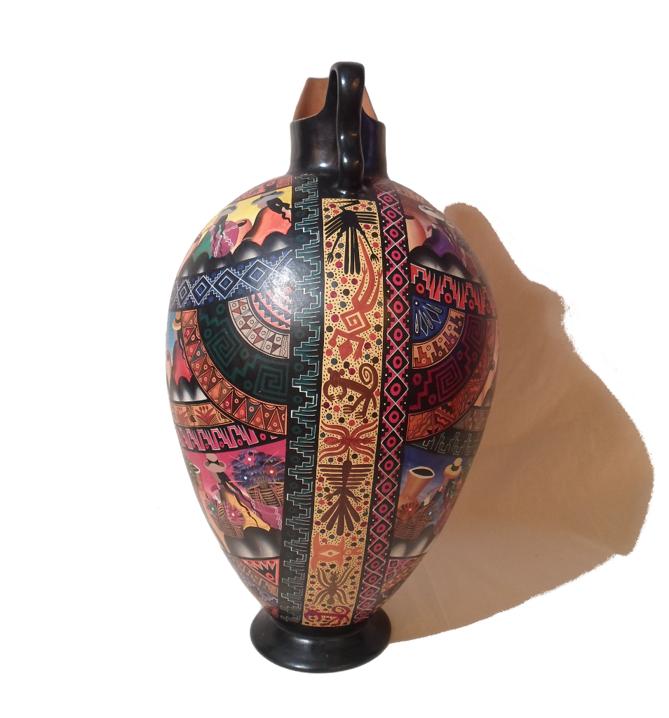 Large ceramic vase with narrow base Inka Market